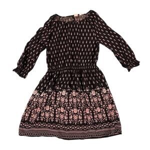 Gap Kids Black & Pink Floral Dress - Girls Size XXL (14/16)